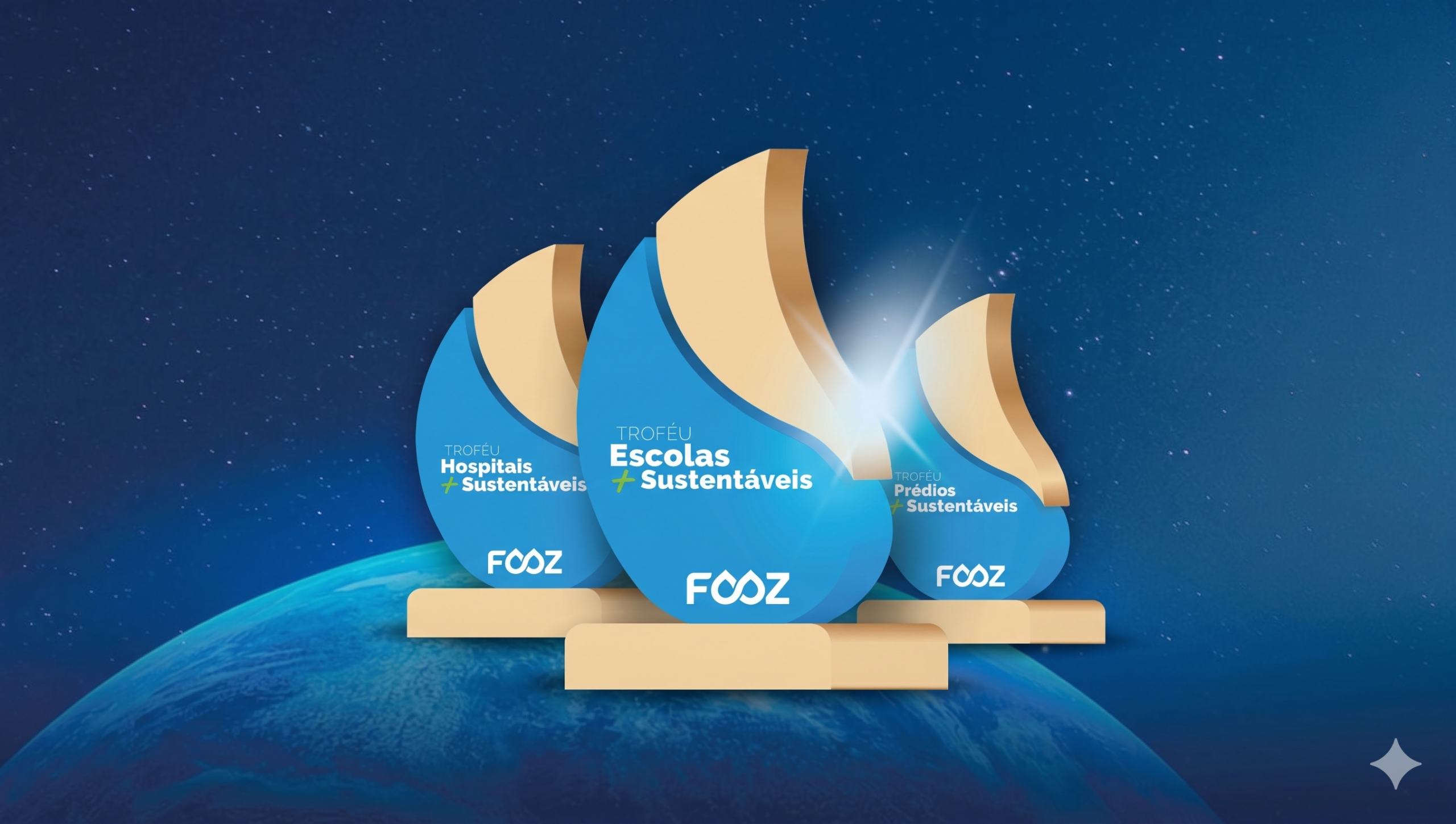 Troféus FOOZ — Hospitais, Escolas e Prédios + Sustentáveis