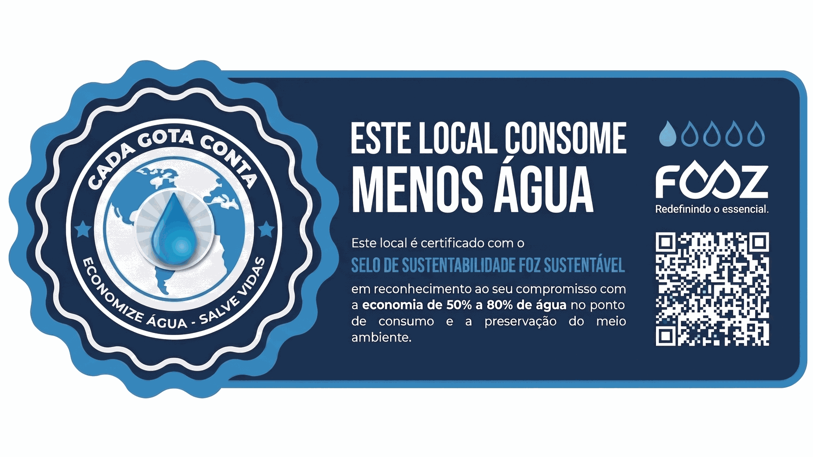 Selo FOZ Sustentável · este resort consome menos água